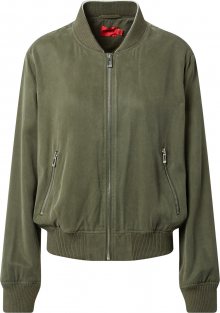 HUGO Přechodná bunda \'Agesa-1\' khaki / černá / bílá / světle béžová