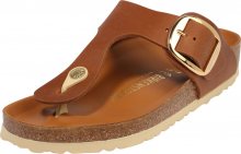 BIRKENSTOCK Žabky \'Gizeh Big Buckle\' hnědá / zlatá