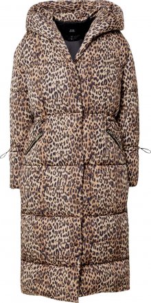 River Island Zimní kabát \'LEOPARD\' hnědá / béžová / tmavě hnědá