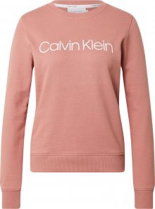 Calvin Klein Mikina starorůžová / bílá