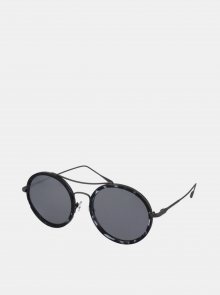 Šedo-černé vzorované sluneční brýle Crullé