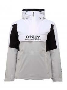 OAKLEY Outdoorová bunda bílá / šedá / černá