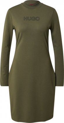 HUGO Šaty \'Dassy\' khaki / černá