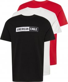 American Eagle Tričko bílá / červená / černá