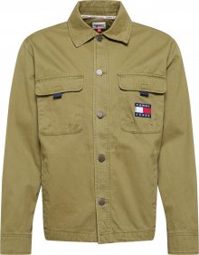 Tommy Jeans Košile olivová / noční modrá / bílá / červená