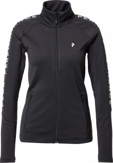 PEAK PERFORMANCE Sportovní bunda černá / bílá
