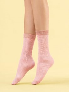 Dámské ponožky CORNETTO - 60 DEN růžová U