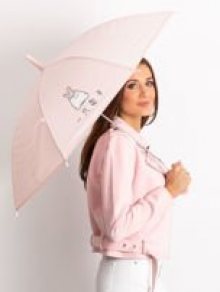 Dámský růžový deštník s potiskem ONE SIZE