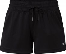 REEBOK Sportovní kalhoty \'Workout Ready\' černá / bílá