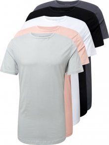 River Island Tričko světle šedá / starorůžová / bílá / černá / antracitová