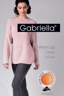Gabriella Warm up! Classic 200 Den code 409 Punčochové kalhoty 4-L Melange