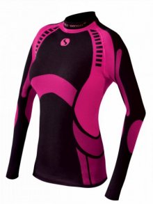 Thermo tričko Active WOMEN - SESTO SENSO Barva: ČERNÁ-BORDÓ XL fialovo-růžová