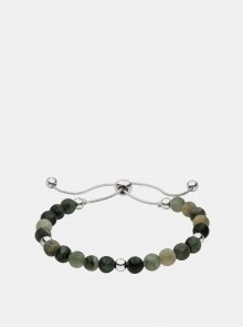 Náramek s korálky v zelené a stříbrné barvě Tamaris