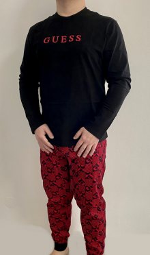 Pánské pyžamo GUESS U0BX03 | černá | XXL
