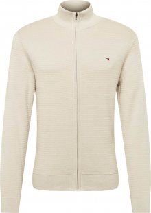 TOMMY HILFIGER Kardigan písková / námořnická modř / bílá / červená