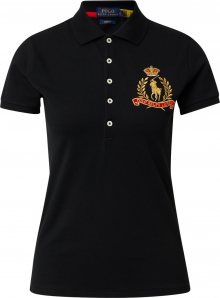 POLO RALPH LAUREN Tričko \'JULIE\' černá / zlatá / červená