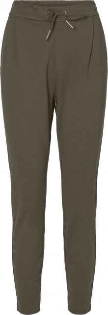 VERO MODA Kalhoty se sklady v pase \'Eva\' šedobéžová
