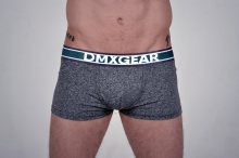 DMXGEAR pánské šedé boxerky s krátkou nohavičkou CHROMIUM Boxer