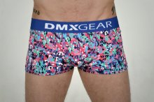 DMXGEAR pánské barevné sportovní boxerky s krátkou nohavičkou Alphabet Boxers