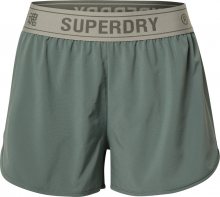Superdry Sportovní kalhoty zelená / světle šedá / tmavě šedá