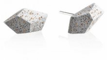 Gravelli Náušnice z betonu Rock Fragments Edition měděná/šedá GJEWFCG005UN