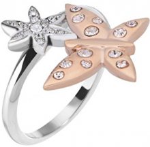 Morellato Ocelový bicolor prsten s motýlkem Natura SAHL06 54 mm