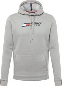 Tommy Sport Sportovní mikina šedá / námořnická modř / červená / bílá