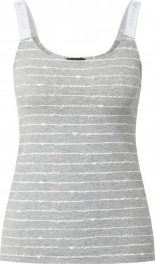 Emporio Armani Tričko na spaní šedý melír / bílá
