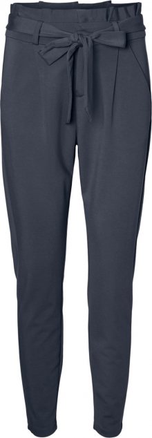VERO MODA Kalhoty se sklady v pase noční modrá