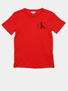 Calvin Klein červené chlapecké tričko Tee - 10-12