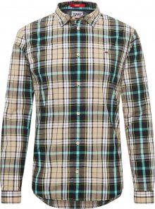 Tommy Jeans Košile starobéžová / tmavě béžová / nefritová / bílá / mix barev
