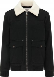 DreiMaster Vintage Zimní bunda černá / barva bílé vlny