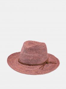 Růžový dámský slaměný klobouk BARTS