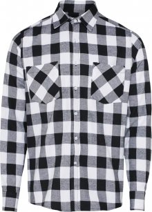 Urban Classics Košile \'Checked Flanell\' černá / bílá