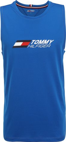 Tommy Sport Funkční tričko královská modrá / bílá / červená / noční modrá