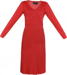 faina Úpletové šaty červená