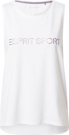 ESPRIT SPORT Sportovní top bílá / stříbrná