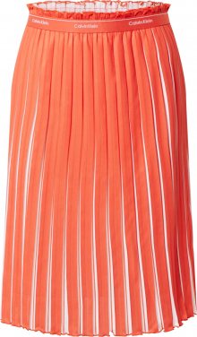 Calvin Klein Sukně oranžově červená / bílá