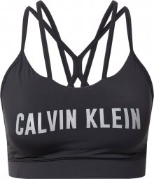 Calvin Klein Performance Sportovní podprsenka černá / bílá