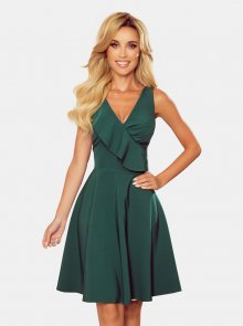 Numoco tmavě zelené společenské šaty - M