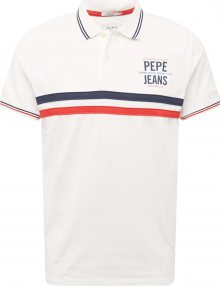 Pepe Jeans Tričko \'BALDWIN\' bílá / námořnická modř / červená