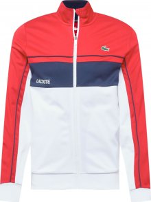 Lacoste Sport Sportovní mikina s kapucí bílá / námořnická modř / světle červená / zelená