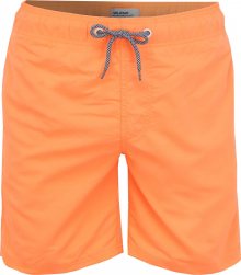 BLEND Plavecké šortky jasně oranžová / bílá