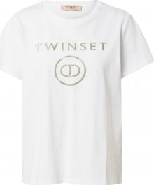 Twinset Tričko bílá / zlatá