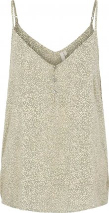 PIECES Top \'Nya\' kouřově šedá / béžová