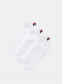 Sada tří párů bílých dámských ponožek FILA