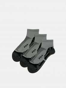 Sada tří párů šedých dámských ponožek FILA