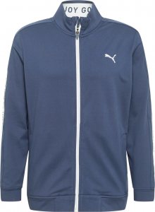 PUMA Sportovní bunda tmavě modrá / bílá / šedá