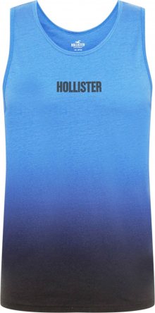 HOLLISTER Tričko černá / královská modrá / modrá
