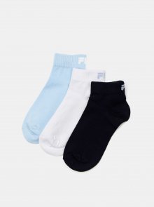 Sada tří párů dámských ponožek v černé a modré barvě FILA
